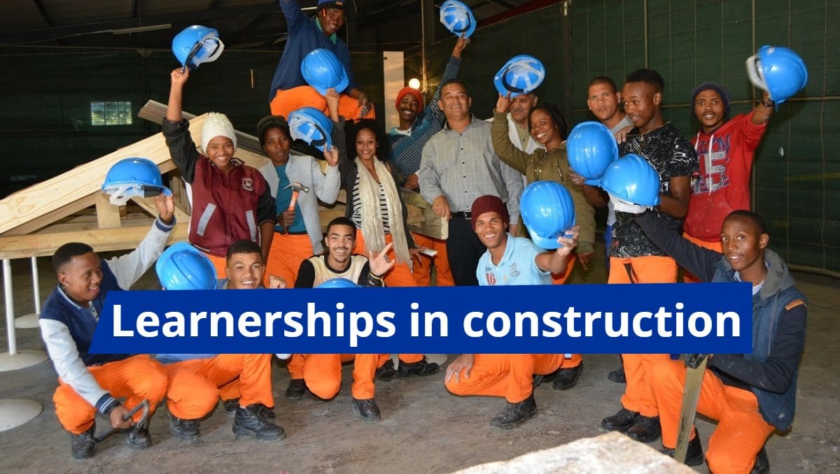 Western Cape Government (WCG) 2018 Learnership Training in the Construction Industry Initiative for South Africans R2 000 per month