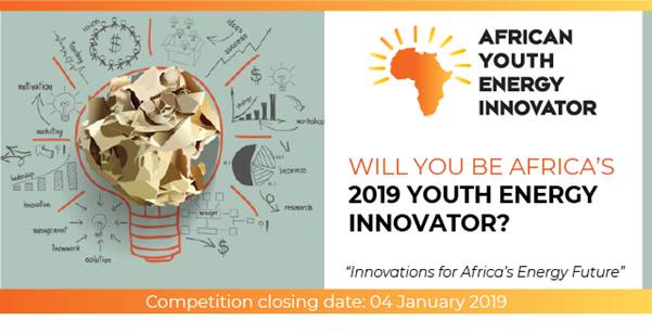 African Youth Energy Innovator Display 2019 (Fully-funded to Africa Energy Indaba Conference in Johannesburg)