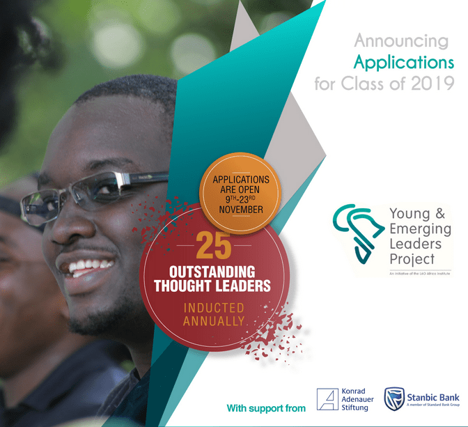 LéO Africa Institute Young and Emerging Leaders Task (YELP) 2019 for young east Africans (Moneyed)