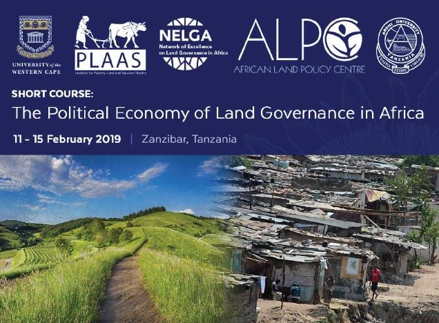 NELGA Short Course Training– Political Economy of Land Governance in Africa (Totally Moneyed to Zanzibar, Tanzania)