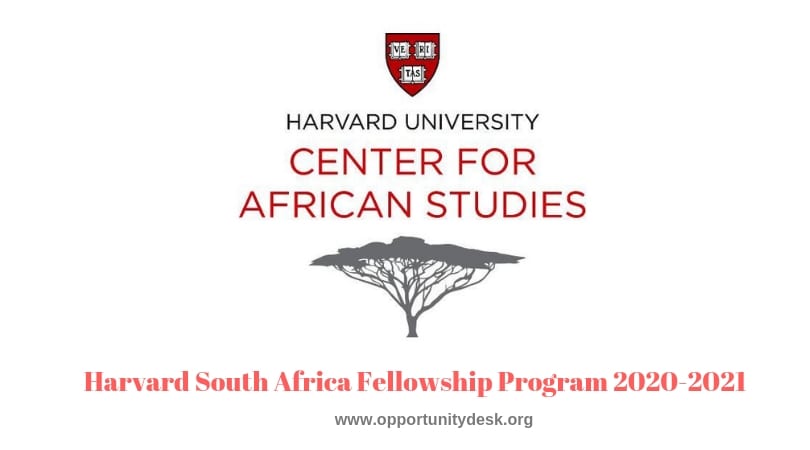 Harvard South Africa Fellowship Program 2020-2021(Fully-funded)