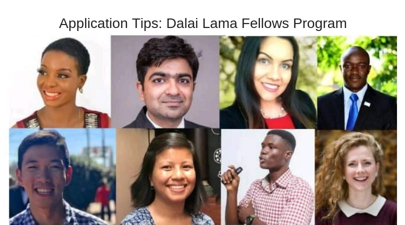 Tips for using to the Dalai Lama Fellowship Program for Emerging Leaders– Alumni share Experiences!