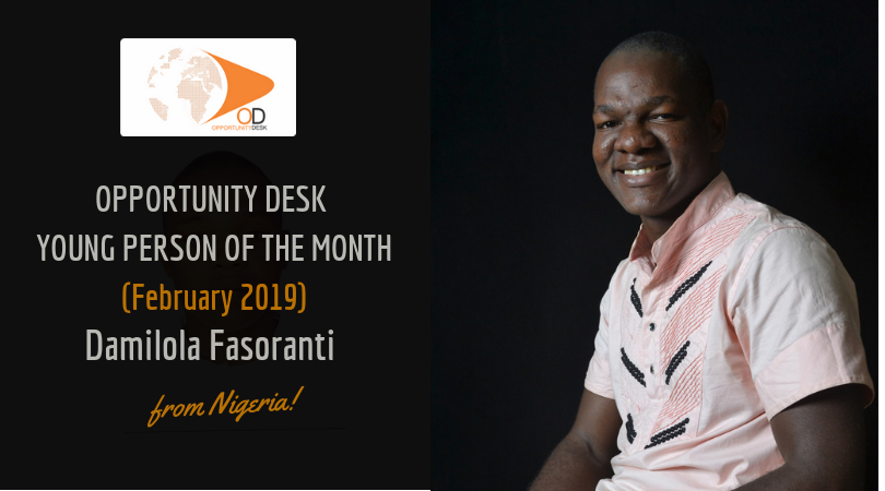 Damilola Fasoranti from Nigeria is OD Young Adult of the Month for February 2019!