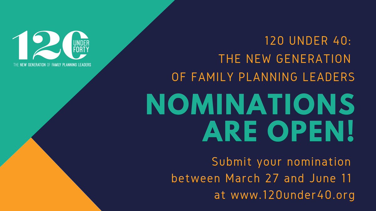 Choose Young Champions for 120 Under 40: The New Generation of Household Preparation Leaders 2019 ($ 1,000 reward)