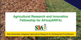 Agricultural Research Study and Development Fellowship for Africa (ARIFA) 2019