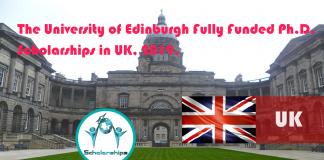 The University of Edinburgh Totally Moneyed Ph.D. Scholarships in UK, 2019