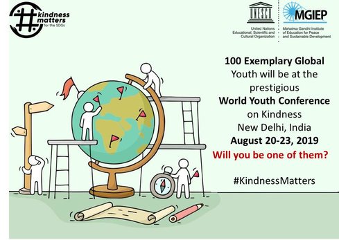 UNESCO MGIEP 2019 World Youth Conference on Compassion (Totally Moneyed to New Delhi, India)