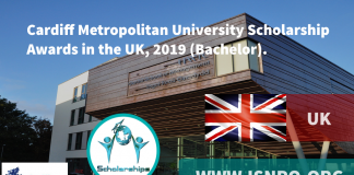 Cardiff Metropolitan University Scholarship Awards in UK, 2019