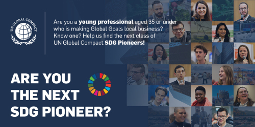Apply to end up being a United Nations Global Compact Sustainable Advancement Goals (SDGs) Leader 2019