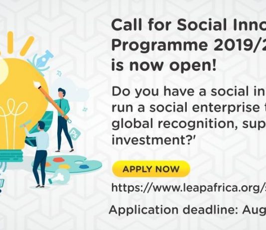 LEAP Africa Social Innovators Program and Awards 2019/2020 for Social Business Owners