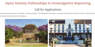 Require Application: 2019 Open Society Fellowships in Investigative Reporting (Moneyed Study/Internship to South Africa)