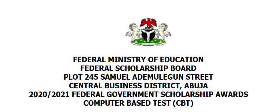 Federal Federal Government Scholarship Awards 2020/2021 for Nigerians in Tertiary Institutions