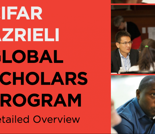 CIFAR Azrieli Global Scholars program 2020 for Early Career Researchers (Funded to Toronto, Canada & CDN $100,000 in Funding)