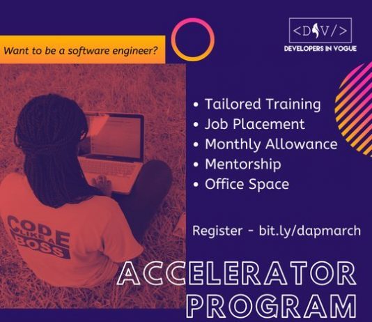 Developers In Vogue Coding Bootcamp 2020 for Ghanaian females