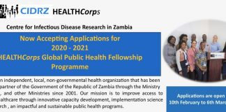 CIDRZ HealthCorps Public Health Fellowships 2020/2021 for Students & Early-Career Professionals, Zambia (Funded)