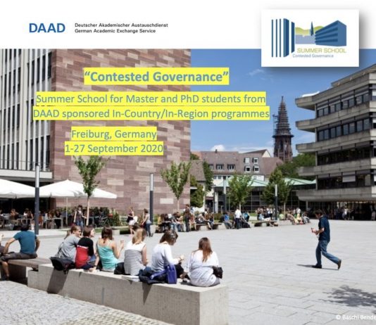 DAAD/ABI Freiburg Contested Governance Summer School 2020 for Graduate Students from Developing Countries (Fully Funded to Freiburg,Germany)