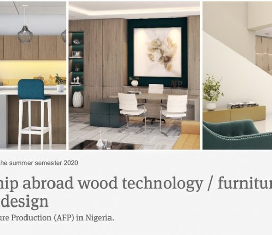 Julius Berger Nigeria 2020 Internship abroad wood technology / furniture interior design for young Nigerians (Fully Funded)