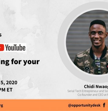 OD Live with Chidi Nwaogu: Fundraising for Your Startup