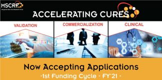 Maryland Stem Cell Research Fund (MSCRF) Commercialization Program 2020 (up to $270,000)