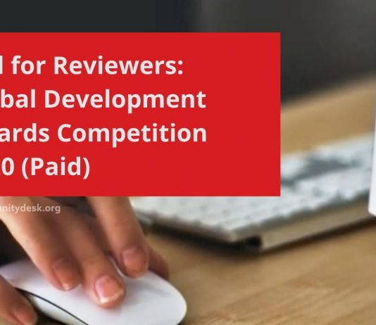 Call for Reviewers: Global Development Awards Competition 2020 (Paid)