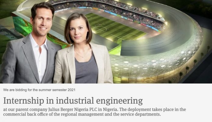 Julius Berger Nigeria Internship in Industrial Engineering