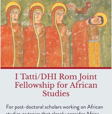 Tatti/DHI Rom Joint Fellowship 2021/2022 for African Studies (Funded Residency in Rome,Italy)