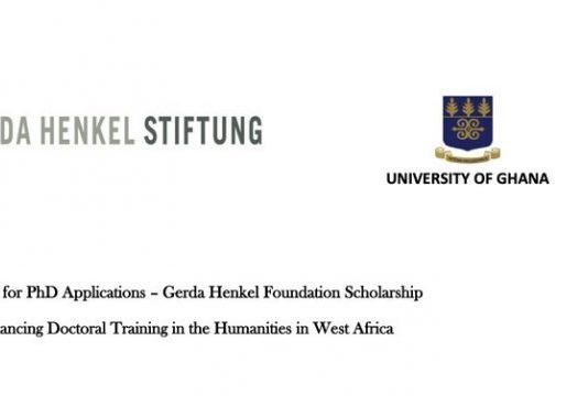 Call for PhD Applications –Gerda Henkel Foundation Scholarship 2021 for African PhD Students.