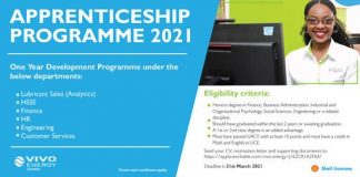 Vivo Energy Apprenticeship Programme 2021 for young Ugandans.