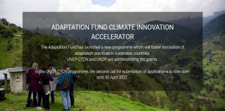 UNEP-CTCN Adaptation Fund Climate Innovation Accelerator (AFCIA) 2021