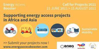 Call for Projects: Energy Access Booster 2021 (Funding of $50,000)