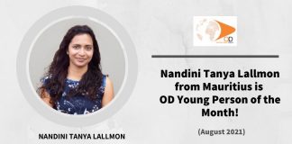 Nandini Tanya Lallmon from Mauritius is OD Young Person of the Month for August 2021!