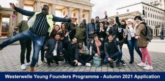 Westerwelle Young Founders Programme – Autumn 2021 for young Entrepreneurs from emerging and developing countries (Fully Funded to Berlin, Germany)