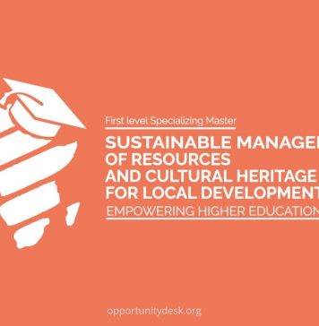 Apply: Specializing Master’s Degree Programme in “Sustainable Management of Resources and Cultural Heritage for Local Development” (Fully funded)