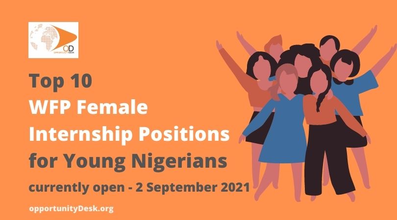 10 World Food Program Female Internship Positions for Young Nigerians currently open – September 2, 2021