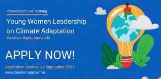 Ban Ki-Moon Center for Global Citizens (BKMC) Young Women Leadership on Climate Adaptation Program (Fully Funded)