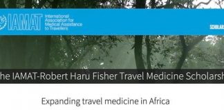 The IAMAT-Robert Haru Fisher Travel Medicine Scholarships 2022 for doctors/nurses in Africa (Fully Funded study in South Africa)