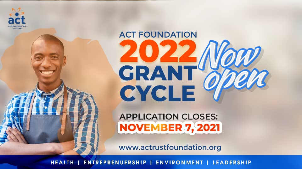 ACT Foundation Grant 2022 for Non-profit Organizations and Social Enterprises in Africa