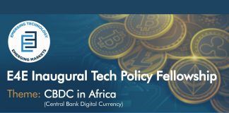 Apply: E4E Inaugural Tech Policy Fellowship on Central Bank Digital Currency (CBDC) in Africa 2021