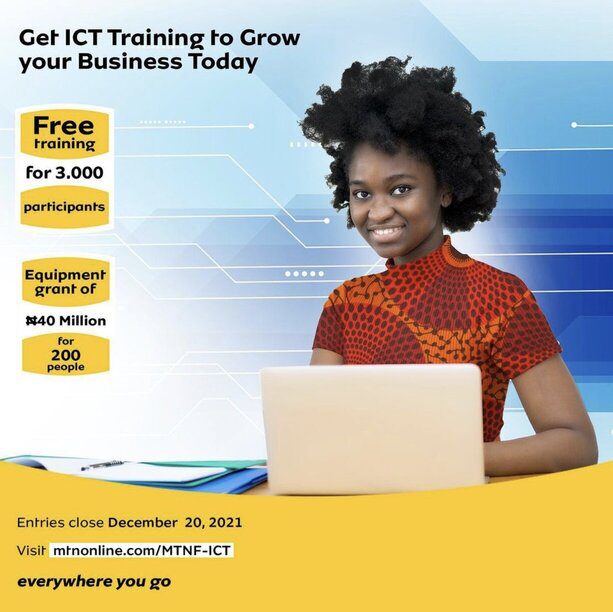 The MTN Foundation ICT and Business Skills Training Program 2021 for young Nigerians