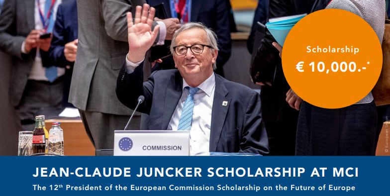 Jean-Claude Juncker Scholarship for Masters Study at MCI 2022 (up to 10,000 EUR)