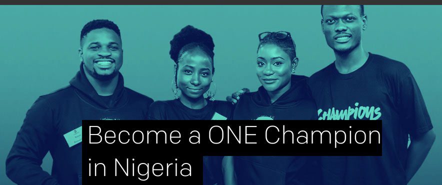 2022 ONE Champions Nigeria Program (one-year volunteer program) for young emerging Leaders