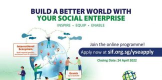 Singapore International Foundation’s Young Social Entrepreneurs Global Programme 2022 ( S$20,000 in funding)