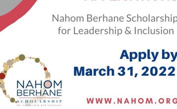 Nahom Berhane Scholarship for Leadership and Inclusion 2022 (up to $3,000)