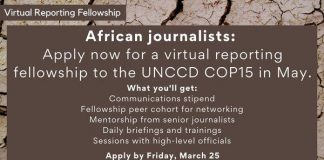 Internews’ Earth Journalism Network 2022 Virtual Reporting Fellowships to the UNCCD COP15