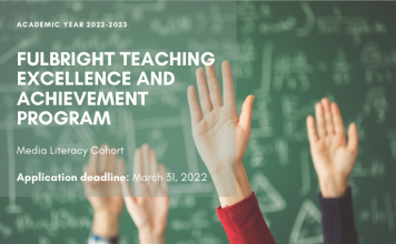 Fulbright Romania Teaching Excellence and Achievement Program 2022-2023 – Media Literacy Cohort