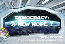 Call for Initiatives: Council of Europe’s 2022 World Forum for Democracy (Funded to Strasbourg, France)
